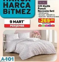 ÇİFT KİŞİLİK PAMUK NEVRESİM SETİ